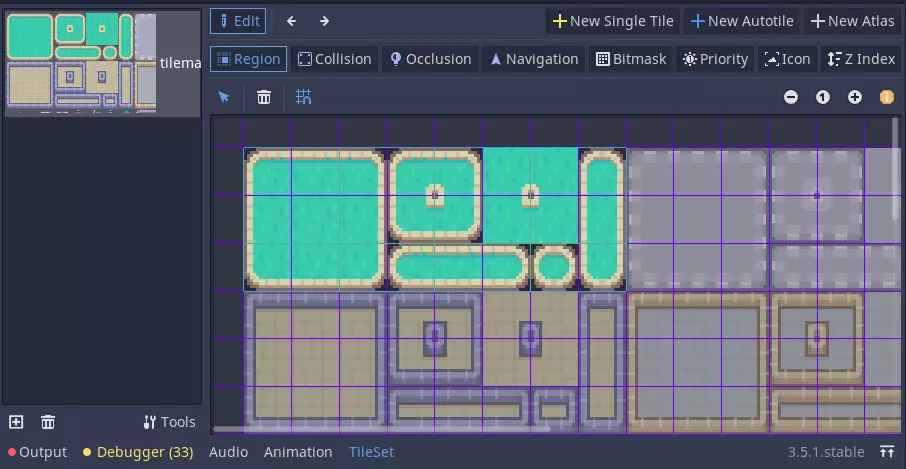 Selecting the grass region