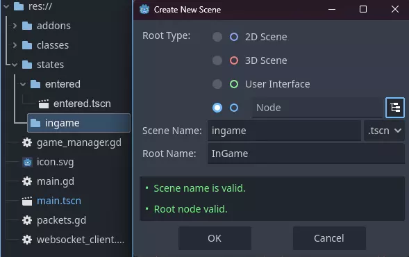 Godot scene tree