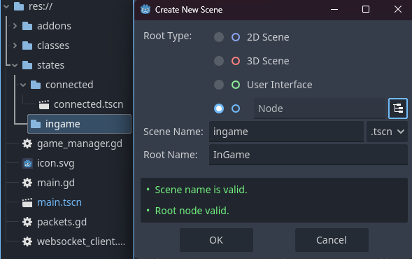 Godot scene tree